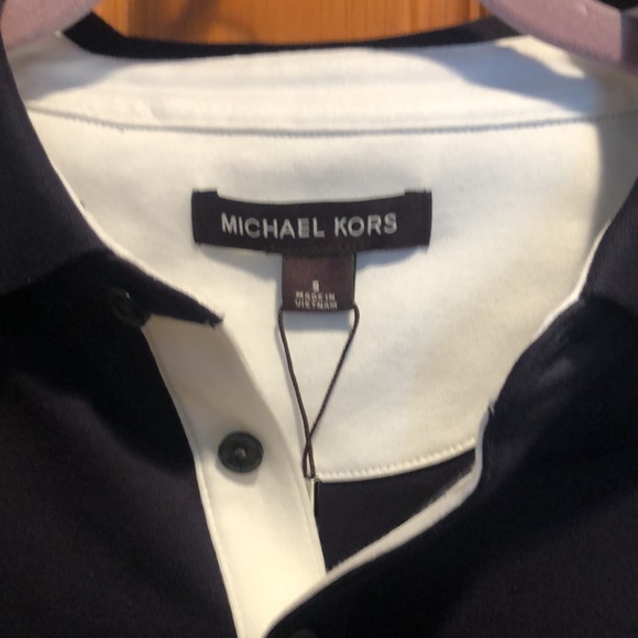 Michael Kors Polo Shirt (Color - Navy) (Size - Small) - Picture 3 of 7